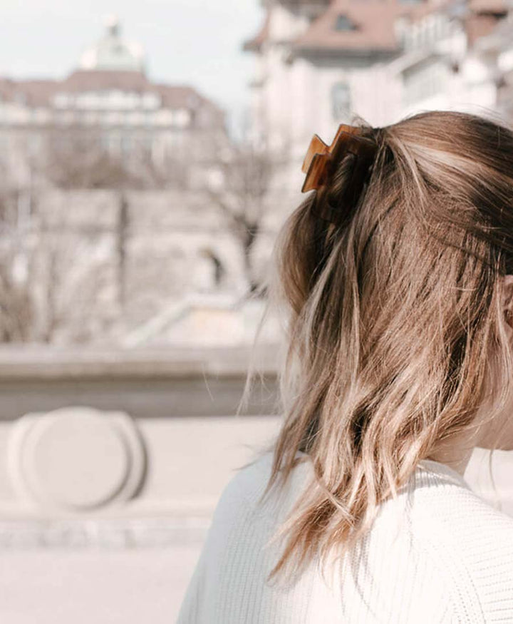 Haarklammer FRIDA aus Acetat - Caramel - Clomes - clomes