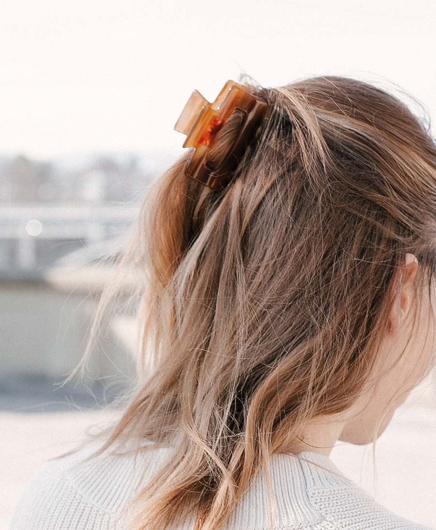 Haarklammer FRIDA aus Acetat - Caramel - Clomes - clomes