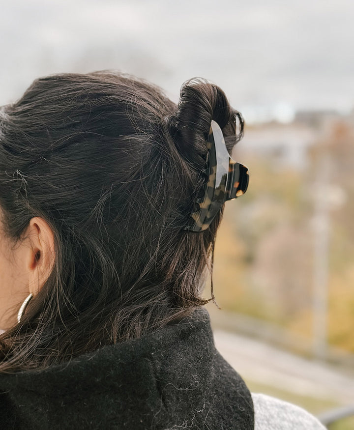 Haarklammer CLAIRE (L) aus Acetat - Tortoise