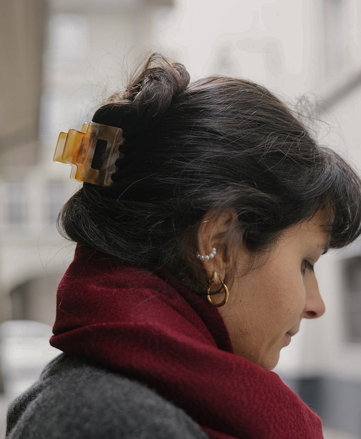 Haarklammer FRANCA aus Acetat - Bernstein
