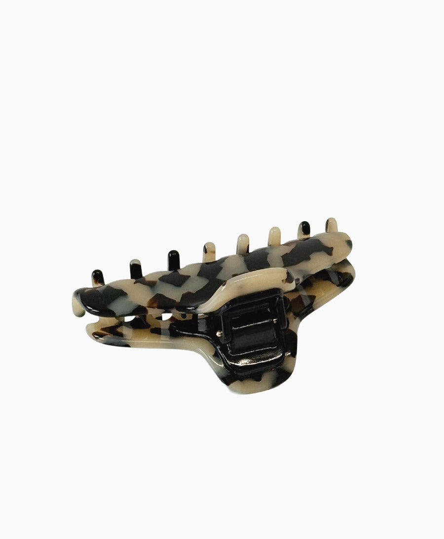 Haarklammer CLAIRE (M) aus Acetat - Helles Tortoise