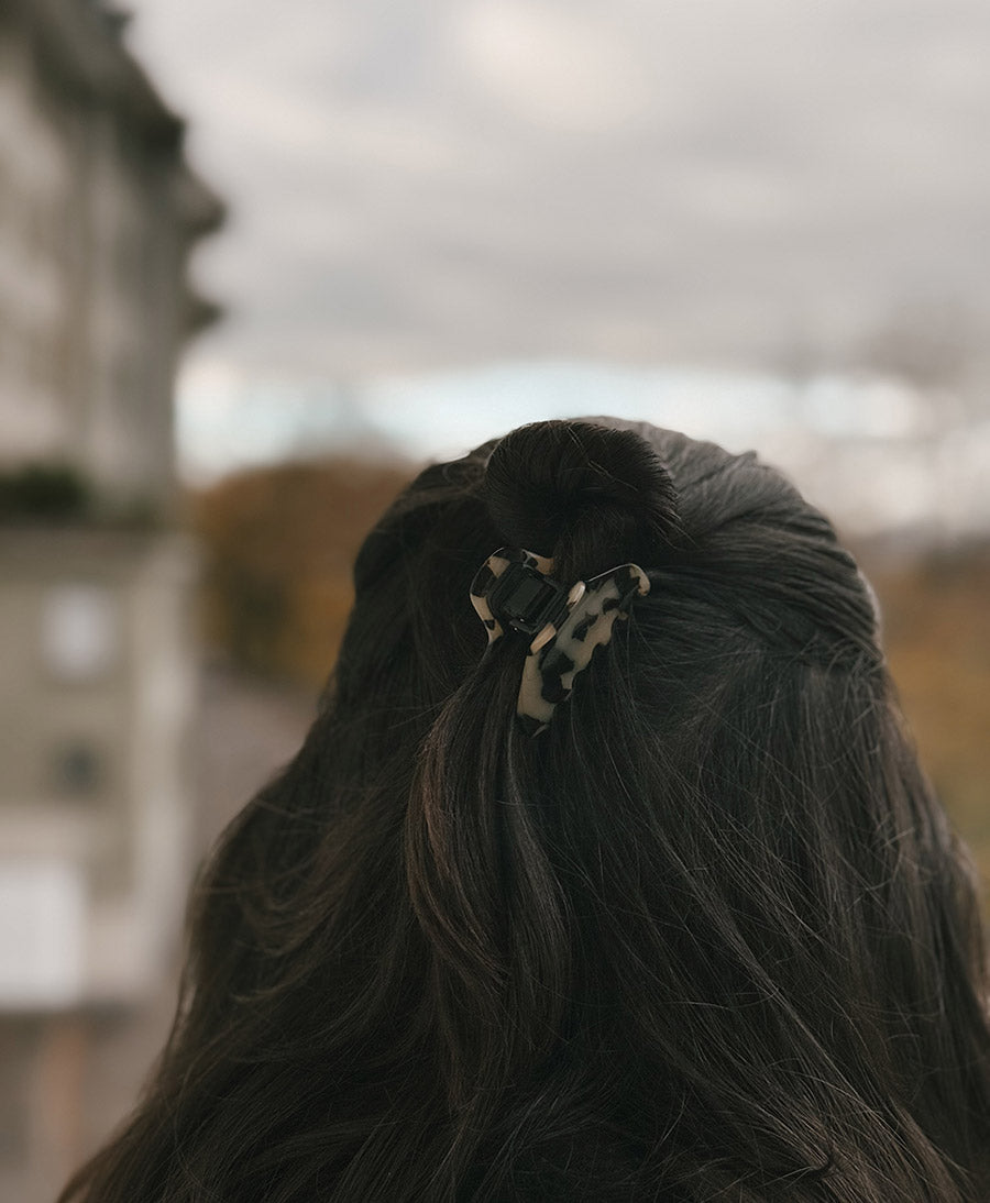 Haarklammer CARLA (S) aus Acetat - Helles Tortoise