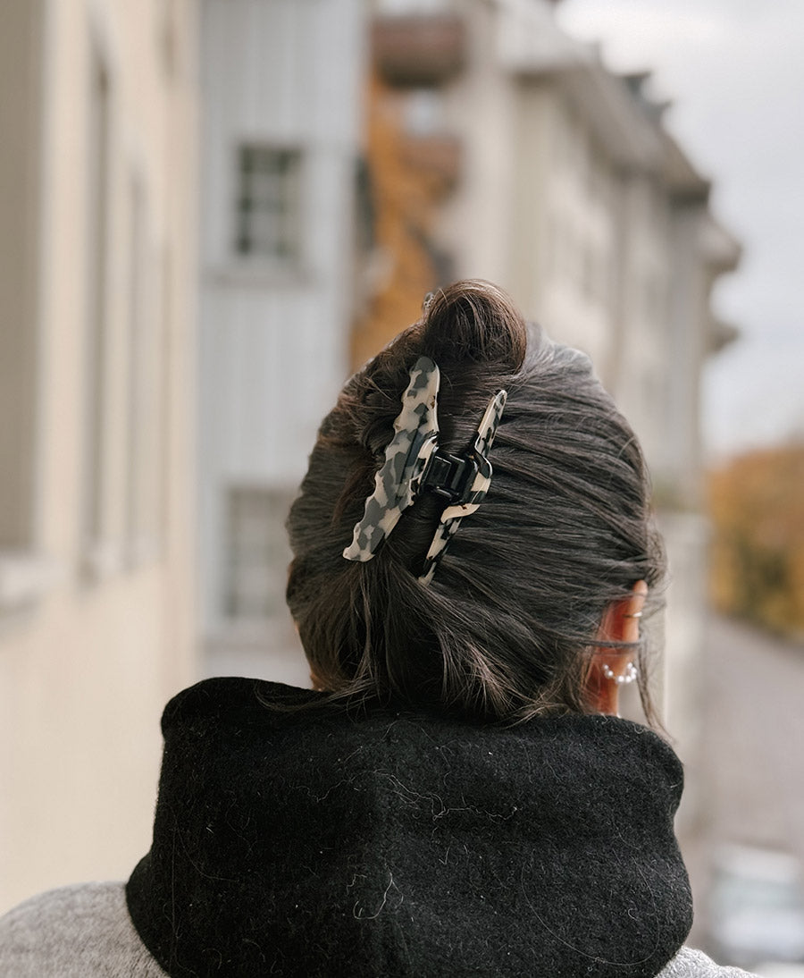 Haarklammer CLAIRE (L) aus Acetat - Helles Tortoise