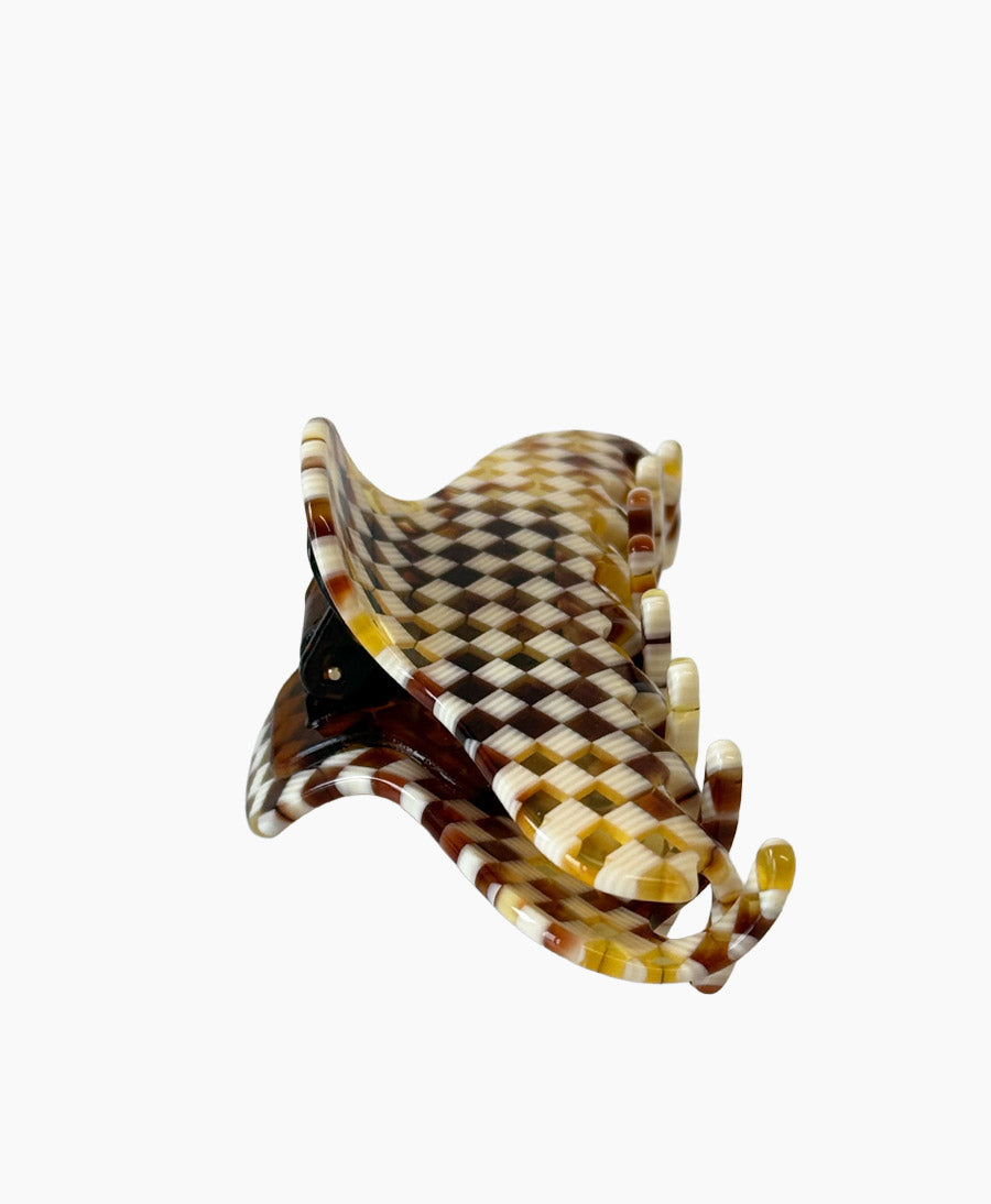 Haarklammer CLAIRE (L) aus Acetat - Karo