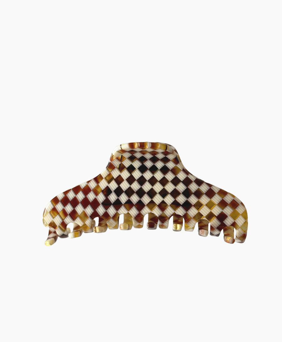 Haarklammer CLAIRE (L) aus Acetat - Karo