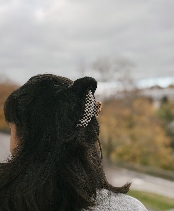 Haarklammer CLAIRE (L) aus Acetat - Karo