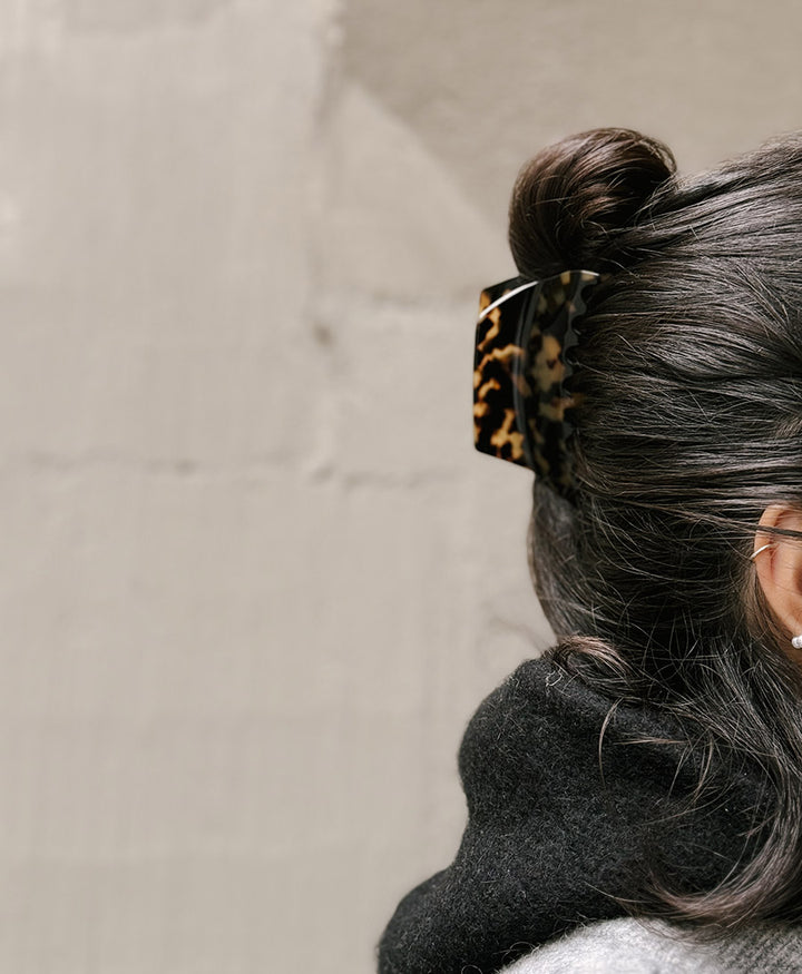 Haarklammer CLEO (L) aus Acetat - Tortoise