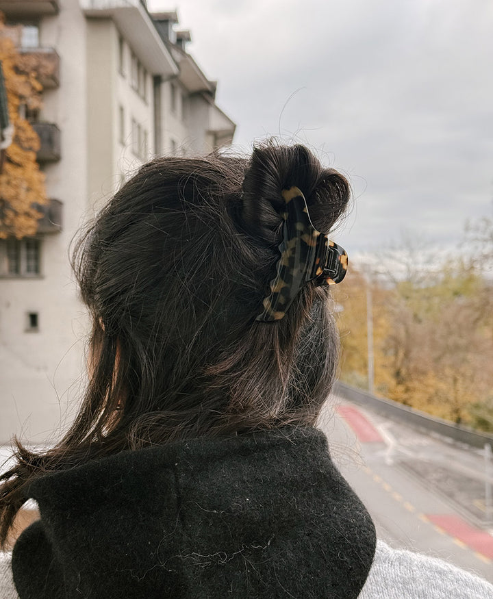 Haarklammer CLAIRE (L) aus Acetat - Tortoise