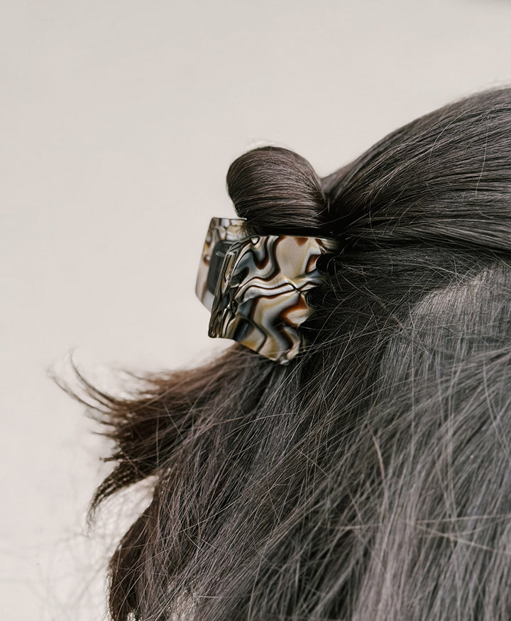 Haarklammer CLEO (S) aus Acetat - Onyx