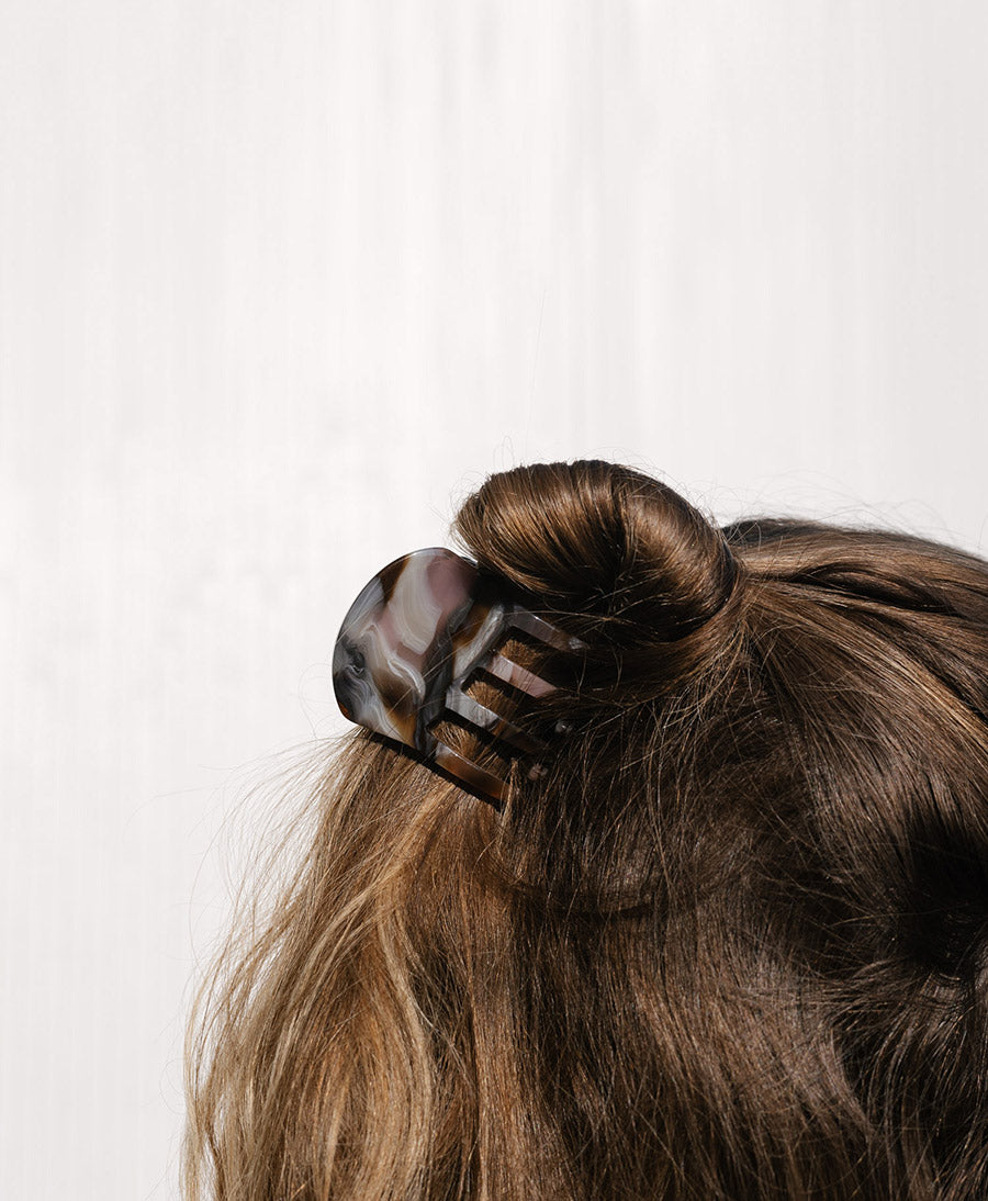 Haarklammer EMMA aus Acetat - Rhodonit