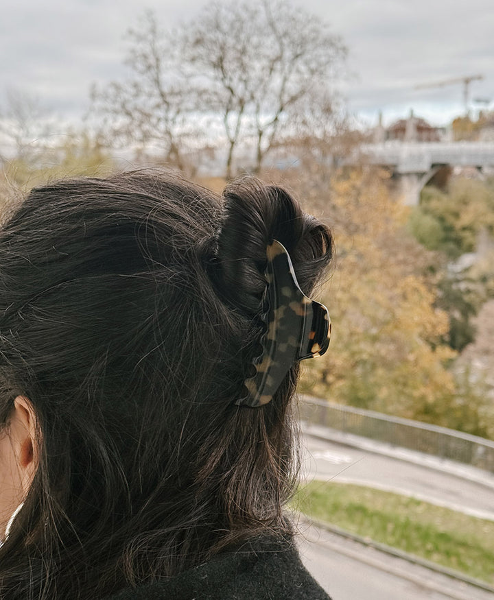 Haarklammer CLAIRE (L) aus Acetat - Tortoise