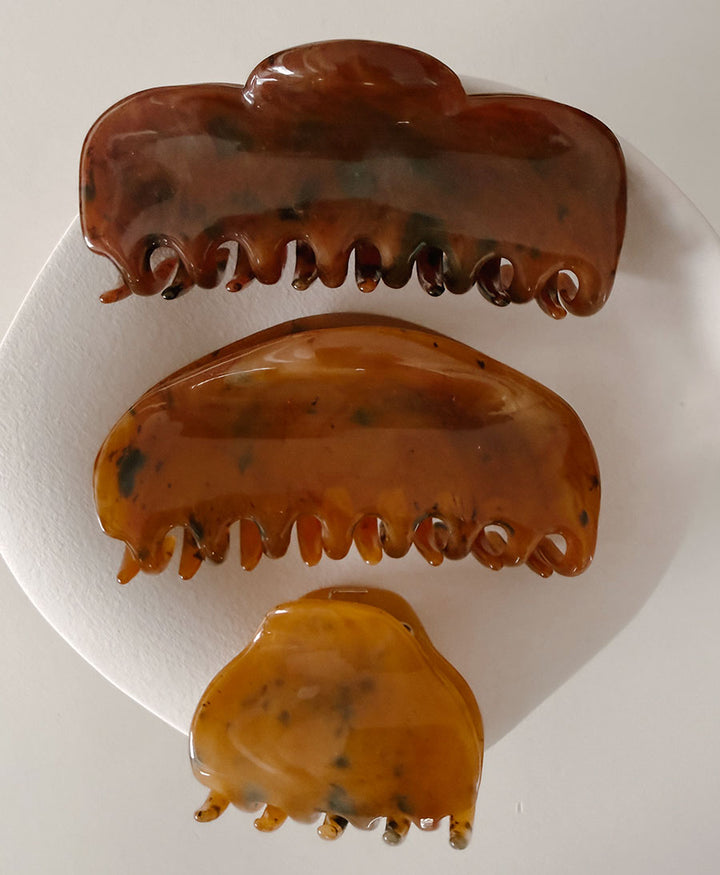 Haarklammer MALIN - Cognac Tortoise