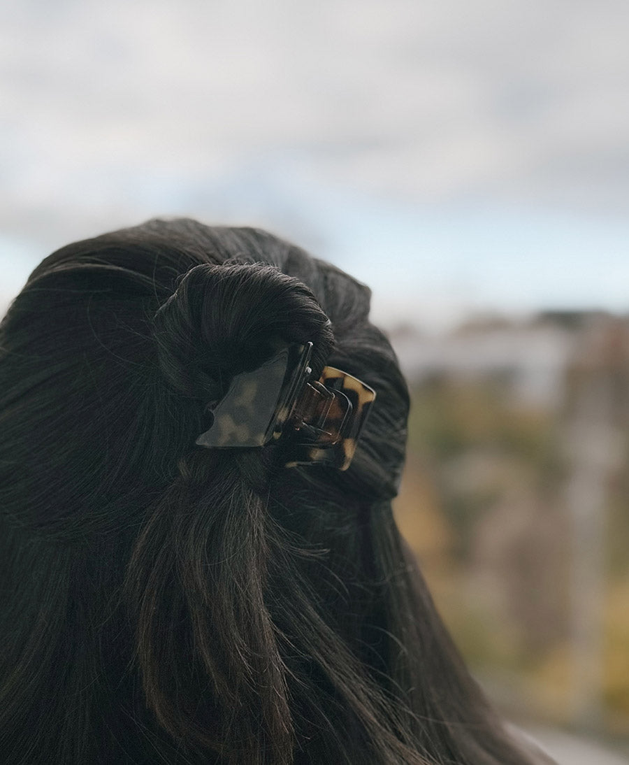 Haarklammer CLEO (S) aus Acetat - Tortoise