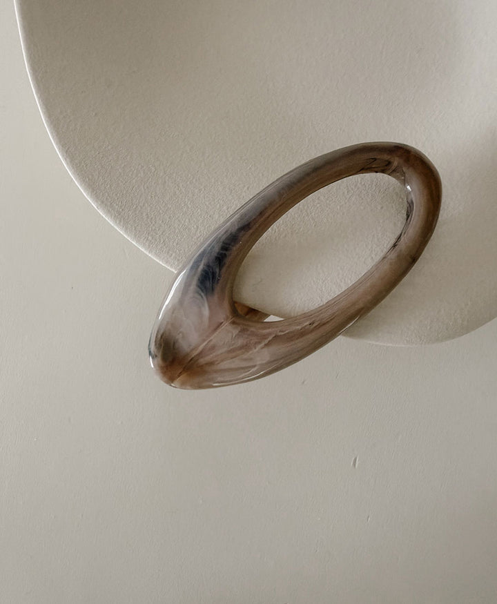 Flache Haarklammer ALMA - Erdmarmor