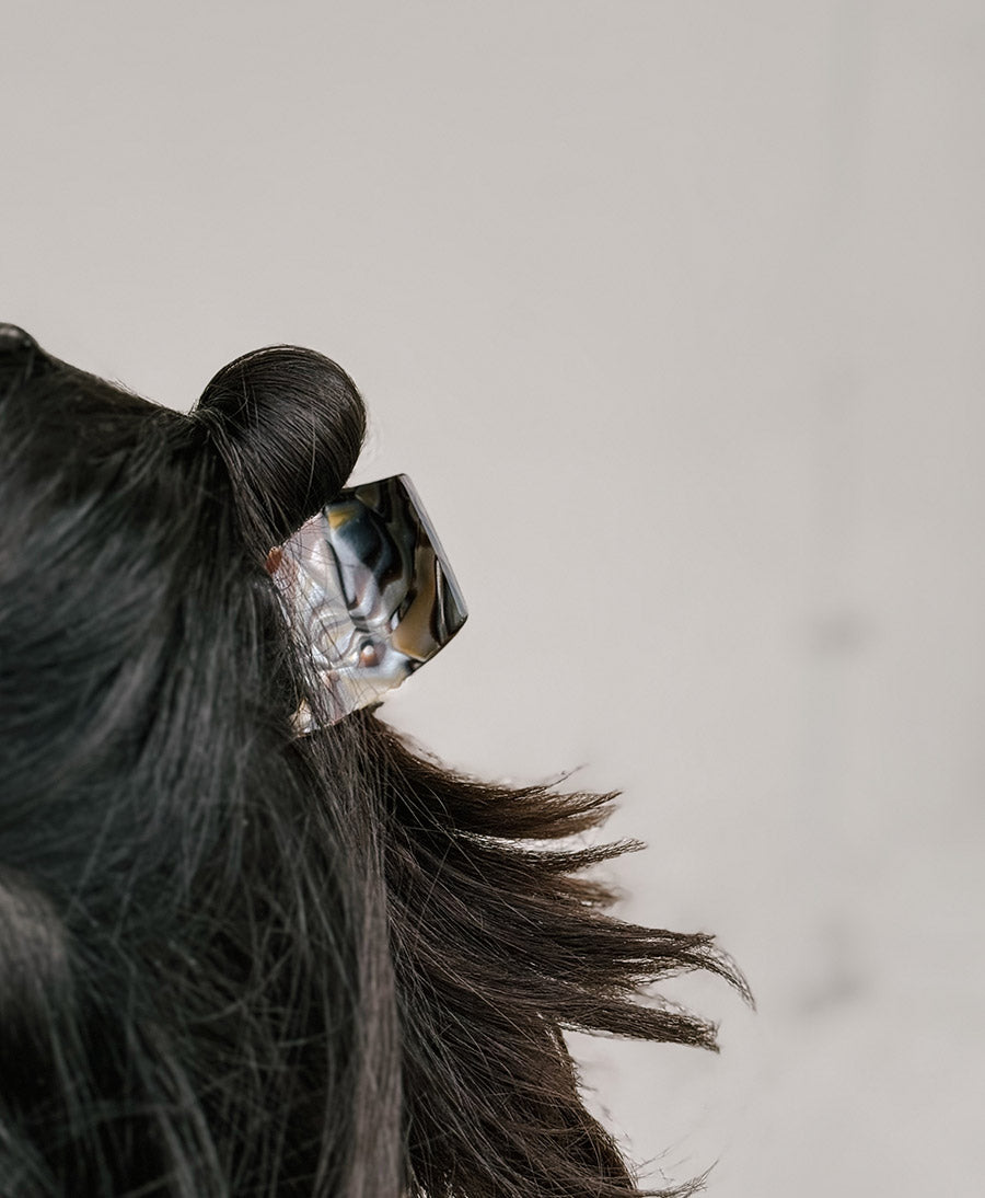 Haarklammer CLEO (S) aus Acetat - Onyx