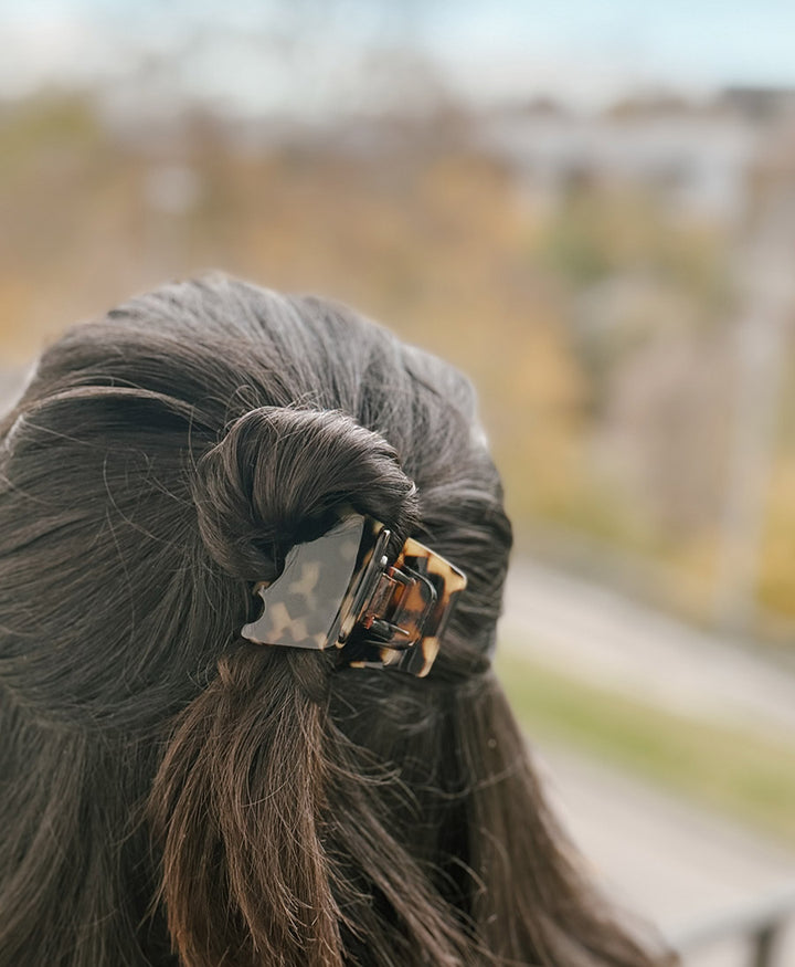 Haarklammer CLEO (S) aus Acetat - Tortoise