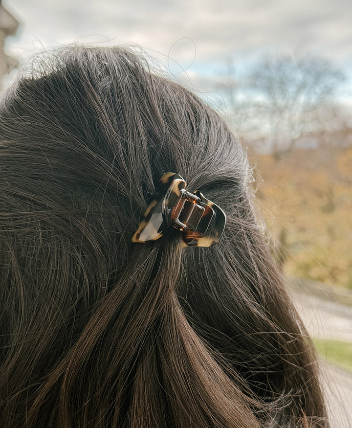 Haarklammer CHIARA (S) aus Acetat - Tortoise