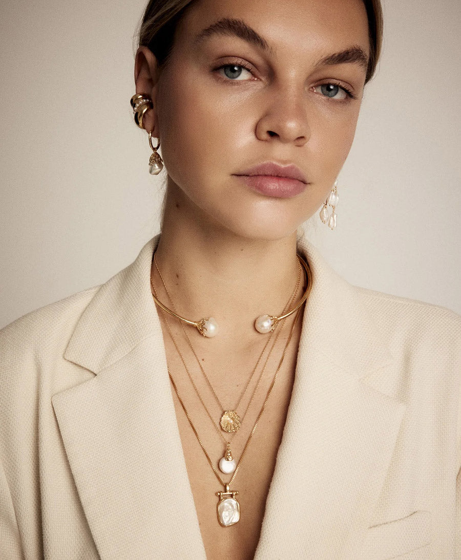 Halskette mit Muschel & Perle - Beau