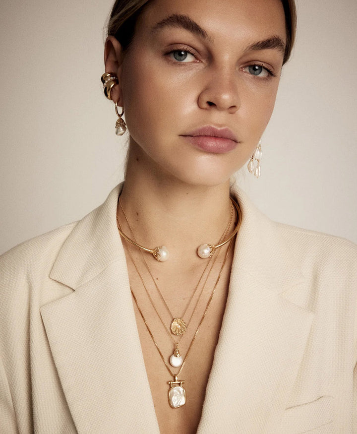 Halskette mit Muschel & Perle - Beau