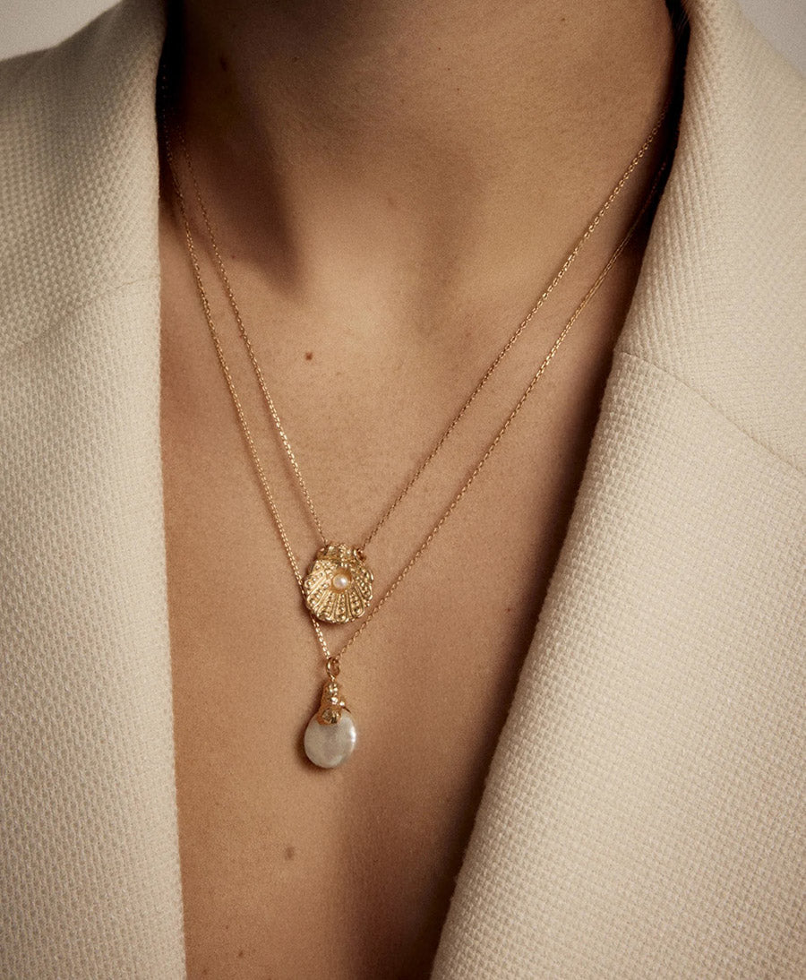 Halskette mit Muschel & Perle - Beau