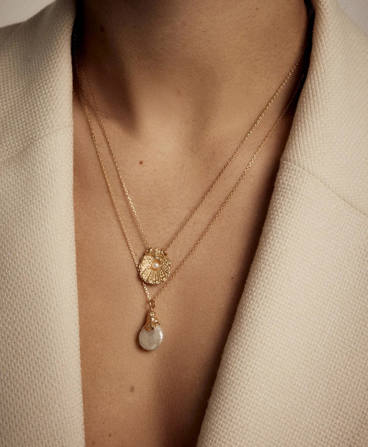 Halskette mit Muschel & Perle - Beau