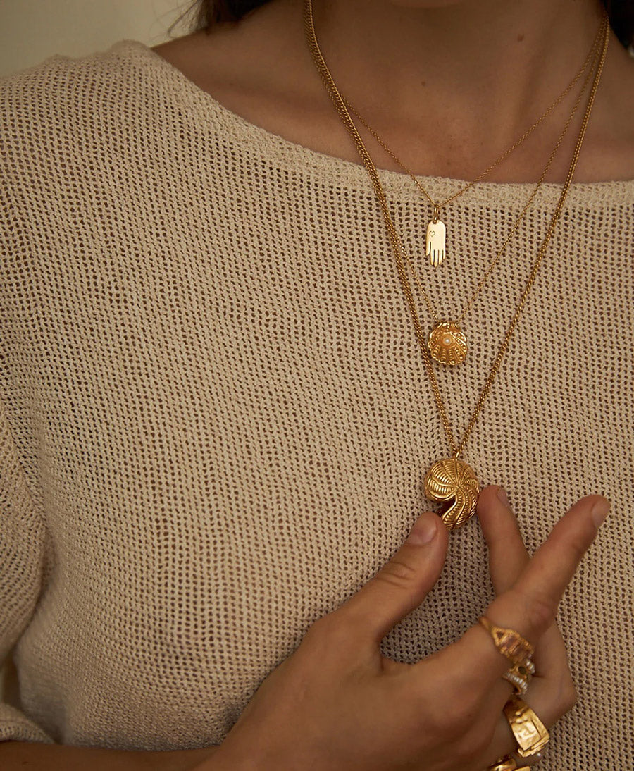 Halskette mit Muschel & Perle - Beau