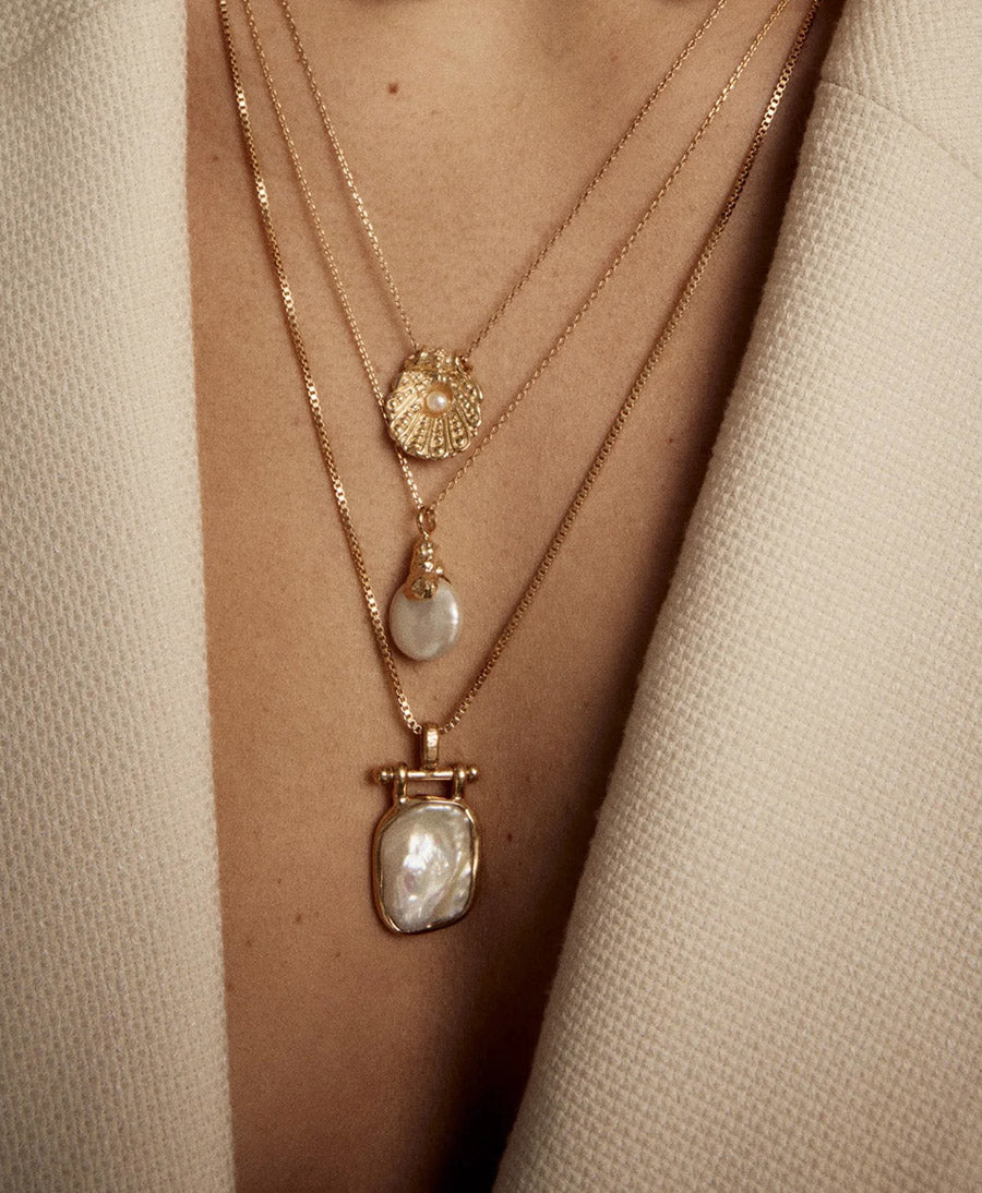 Halskette mit Muschel & Perle - Beau