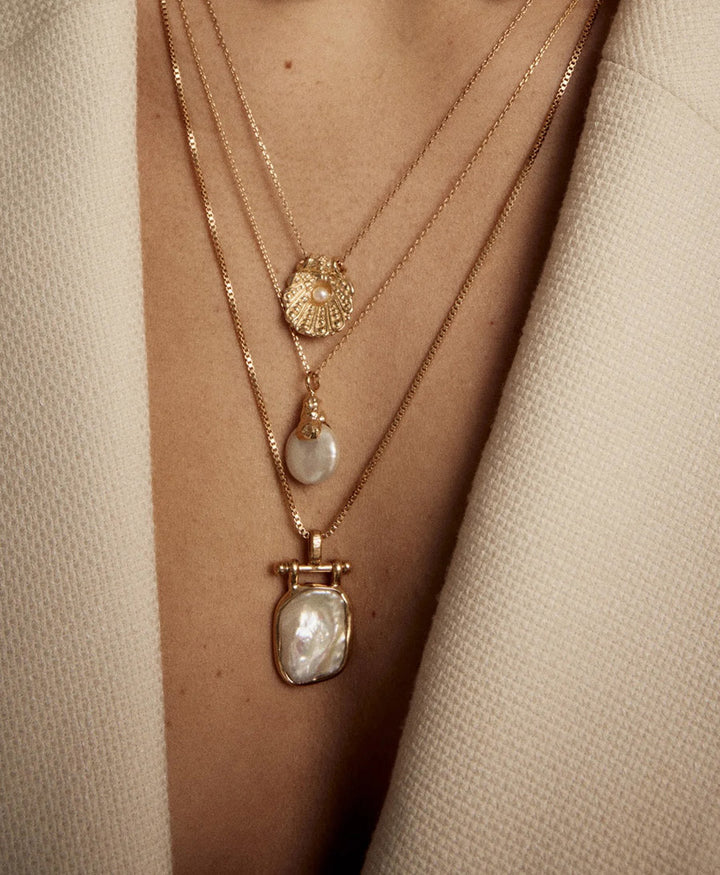 Halskette mit Muschel & Perle - Beau