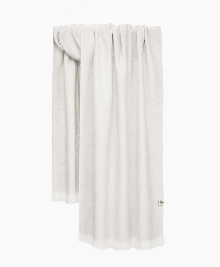 Halstuch Alpaka Schal - Solid White Canvas