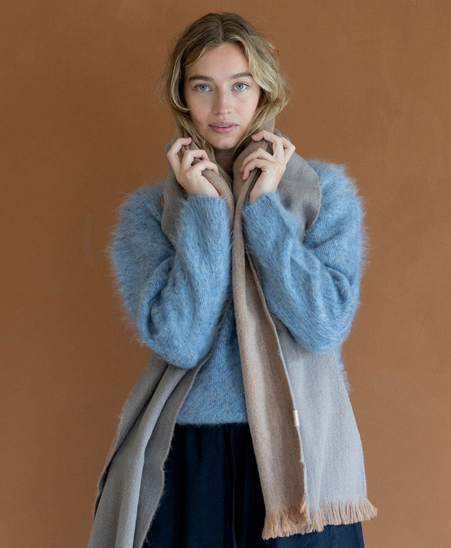Halstuch Alpaka Schal Slim Doble - Stormy Dunes
