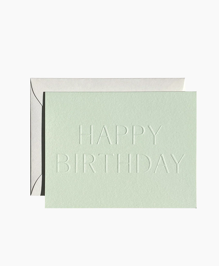 Geprägte Karte mit Couvert "HAPPY BIRTHDAY" Mint