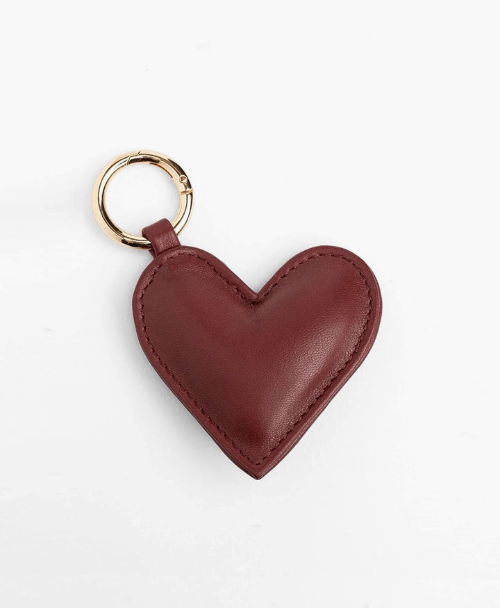 Schlüsselanhänger / Taschenanhänger aus Leder NAIMA - Dunkelrot