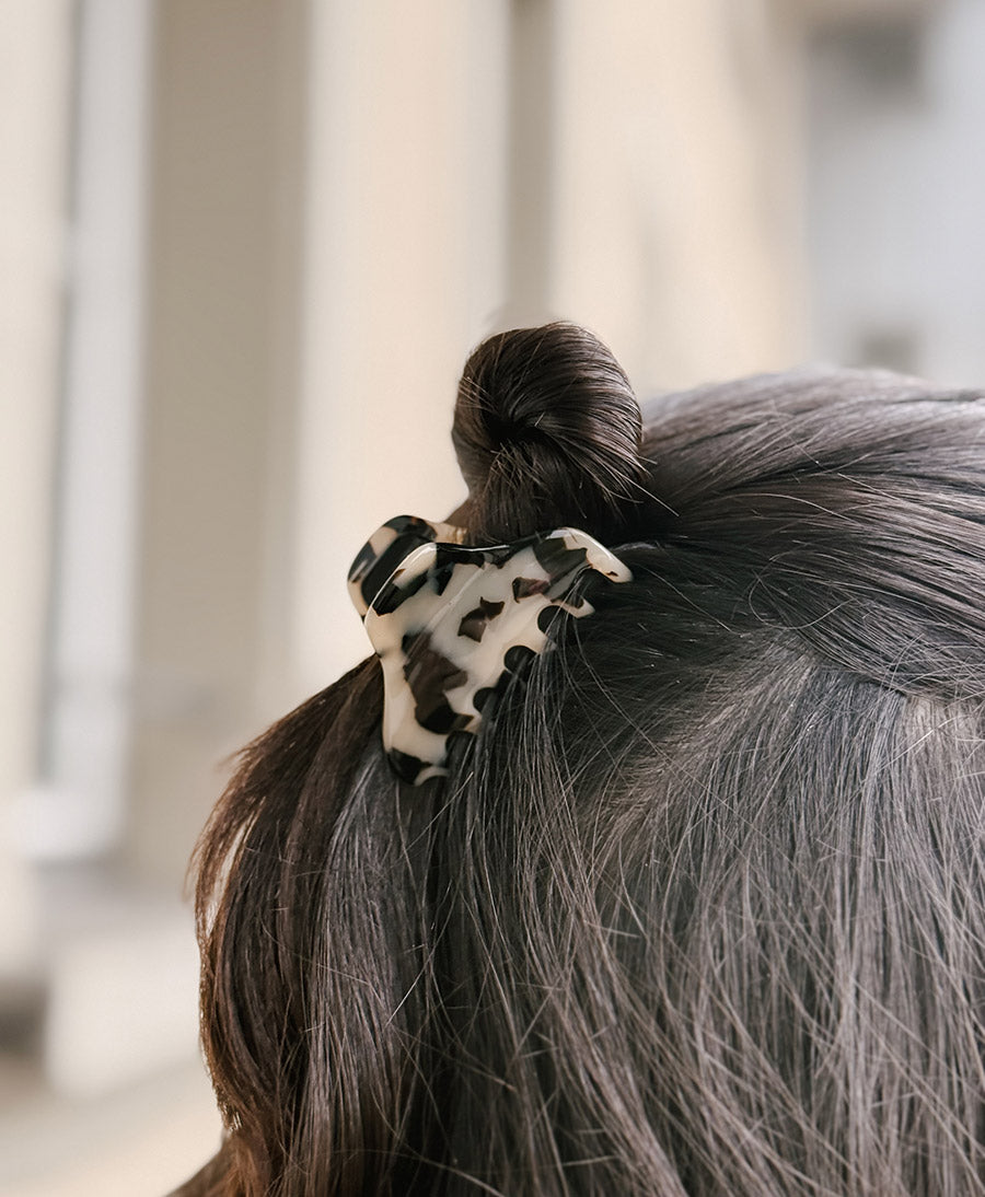 Haarklammer CARLA (S) aus Acetat - Helles Tortoise