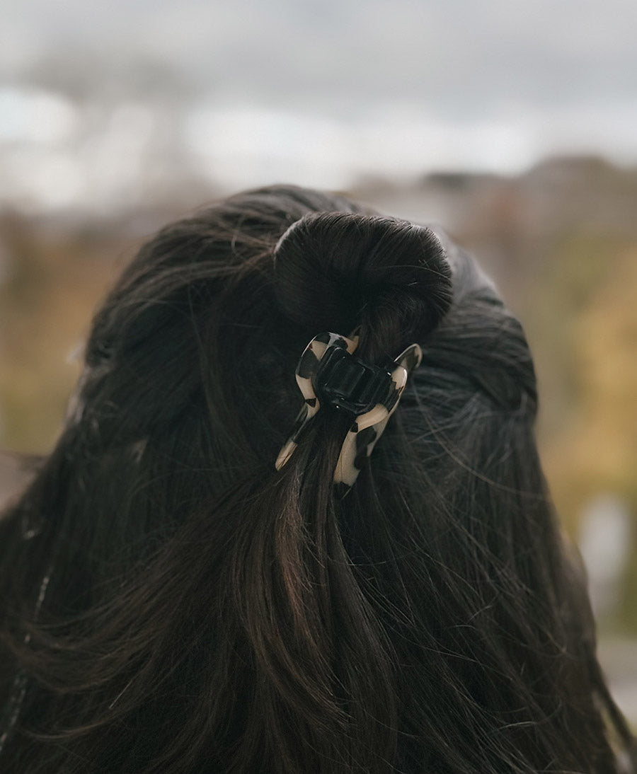 Haarklammer CARLA (S) aus Acetat - Helles Tortoise