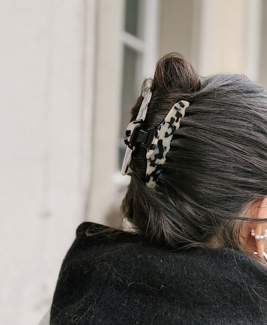 Haarklammer CLAIRE (L) aus Acetat - Helles Tortoise