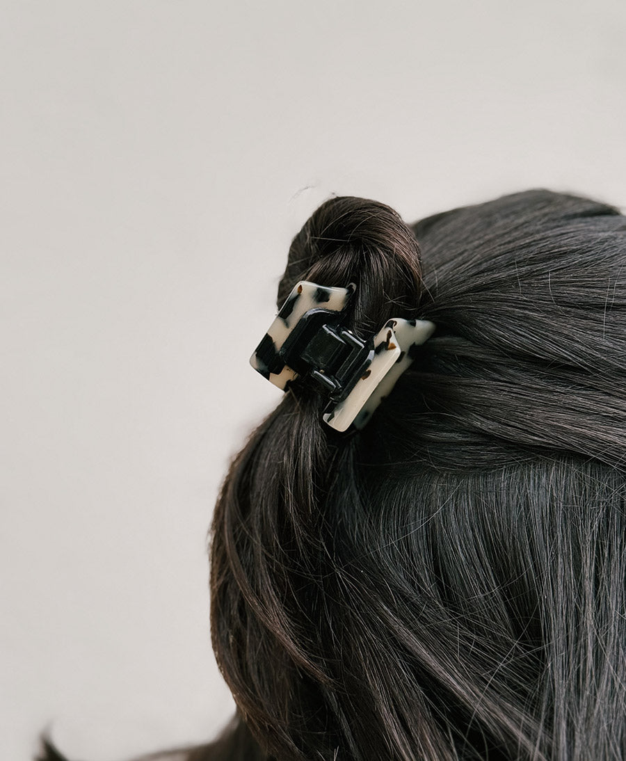 Haarklammer CLEO (S) aus Acetat - Helles Tortoise