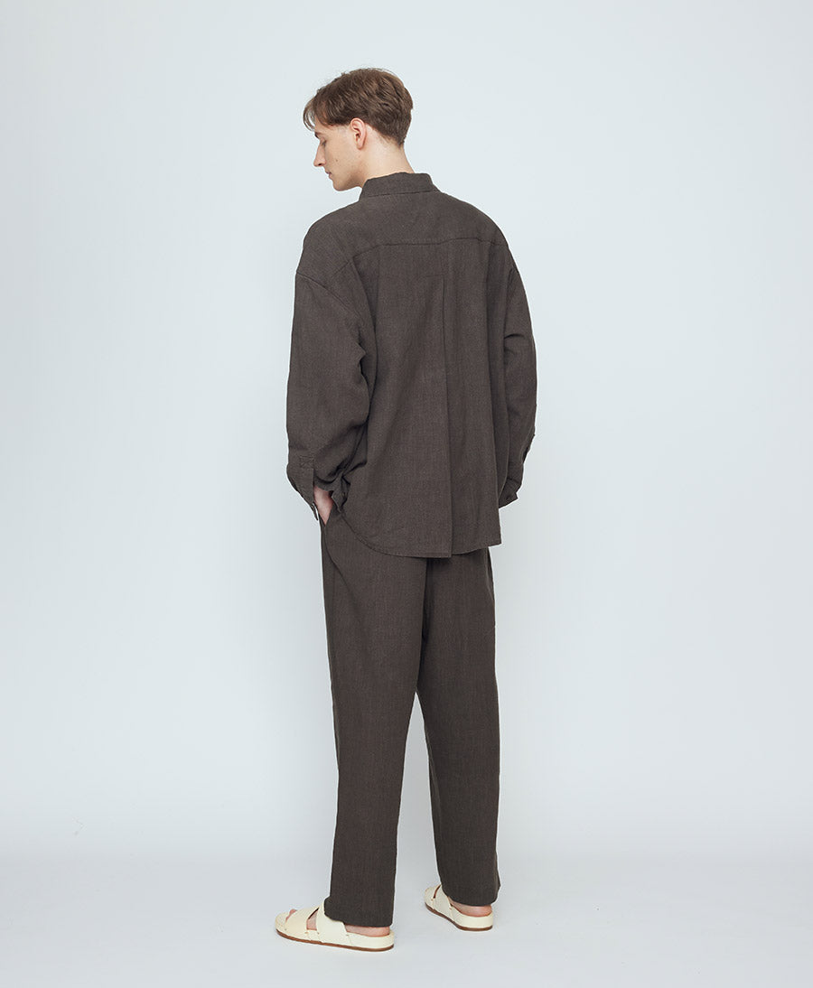 Hemd Unisex Dolman Shirt - Tencel/Leinen - Olive