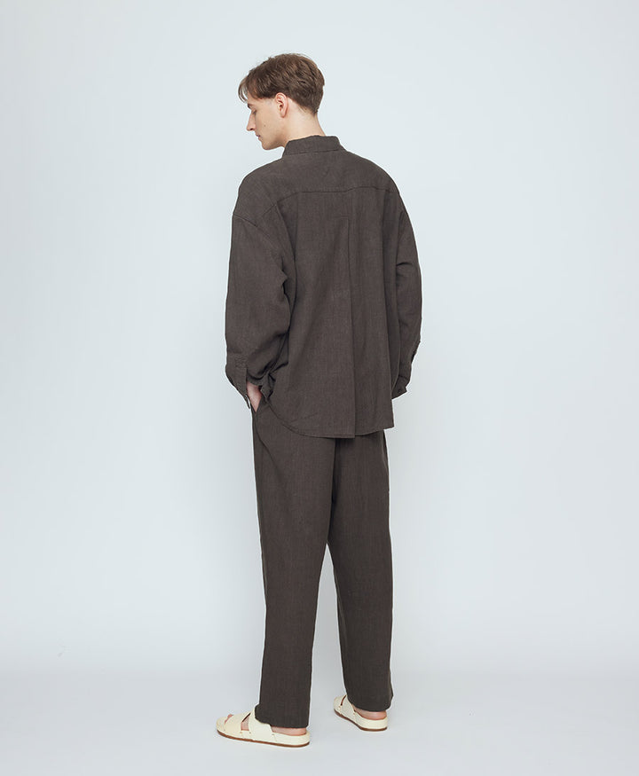 Hemd Unisex Dolman Shirt - Tencel/Leinen - Olive