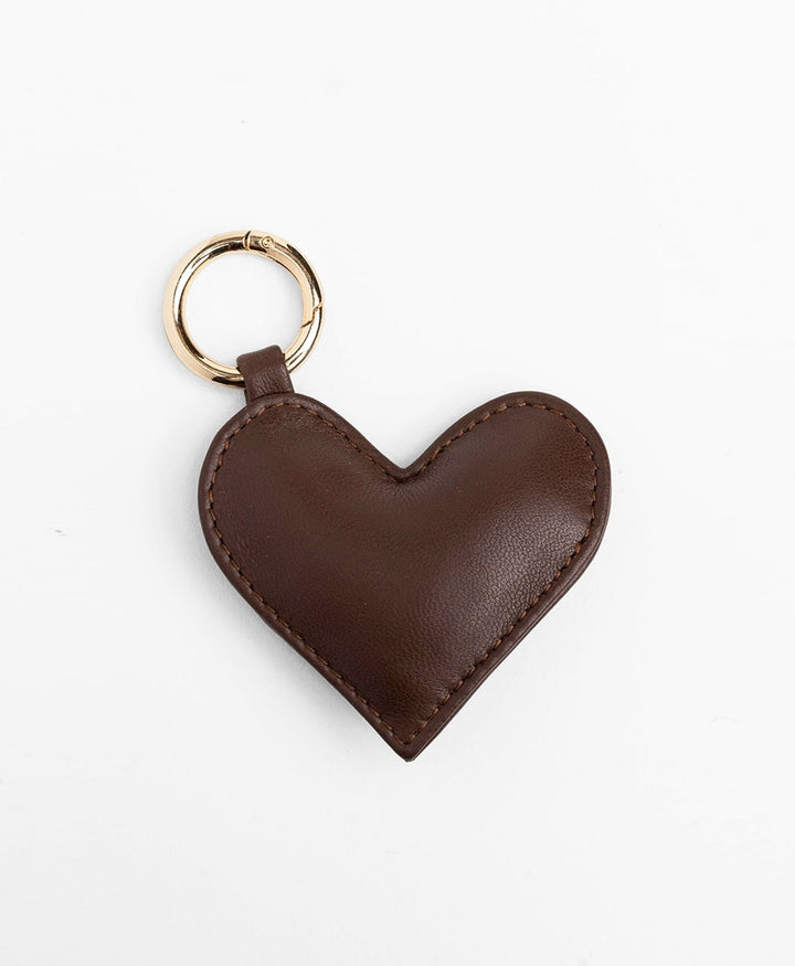 Schlüsselanhänger / Taschenanhänger aus Leder NAIMA - Dunkelbraun