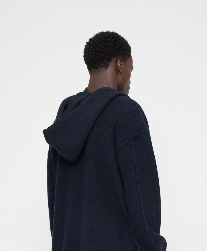 Schal mit Kapuze "Hooded Scarf" - Blauschwarz