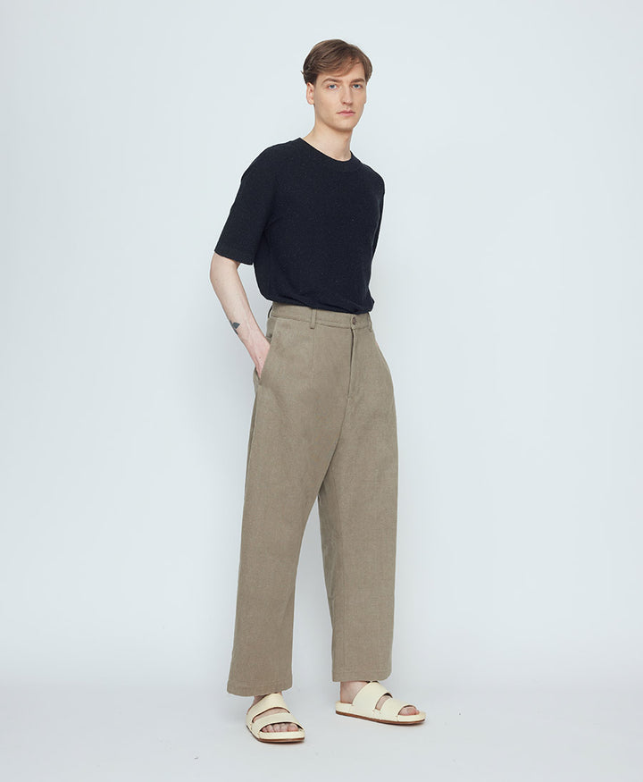 Stoffhose Tailored Curve Legged Trouser - Umber