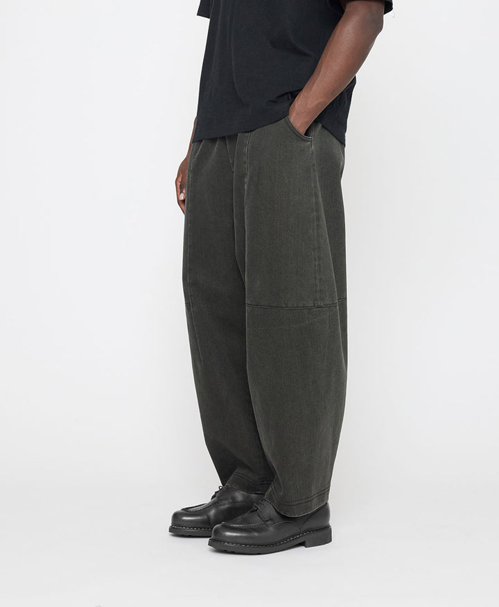 Stoffhose Elastic Panel Barrel Trouser - Washed Black