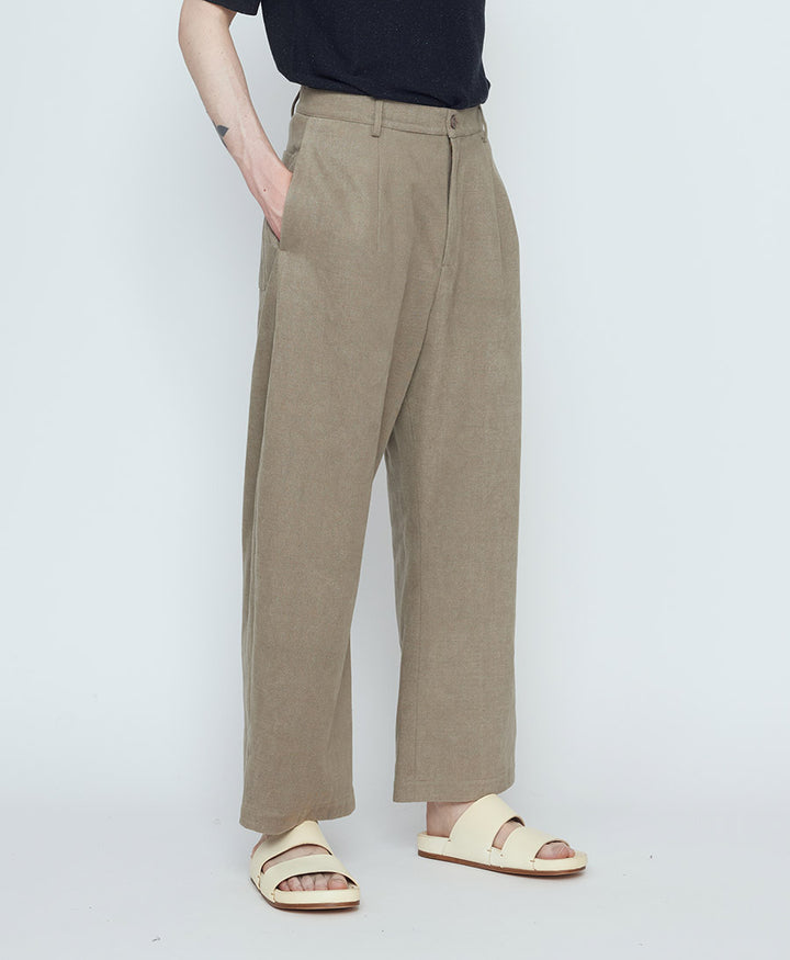 Stoffhose Tailored Curve Legged Trouser - Umber