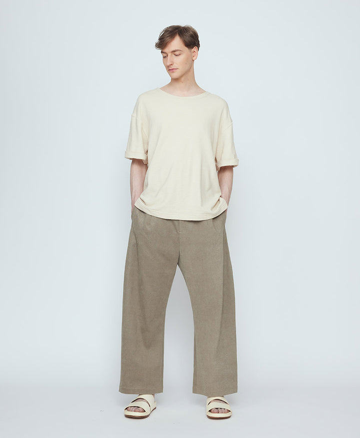 Stoffhose Tailored Curve Legged Trouser - Umber