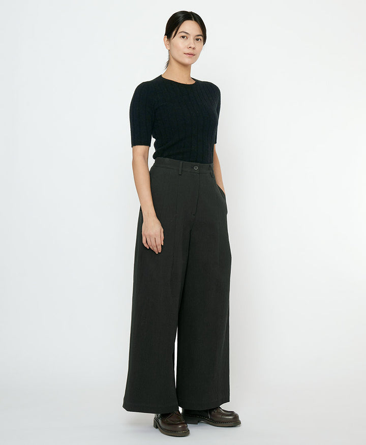 Stoffhose aus Baumwolle - Wide Legged Skate Trouser - Schwarz