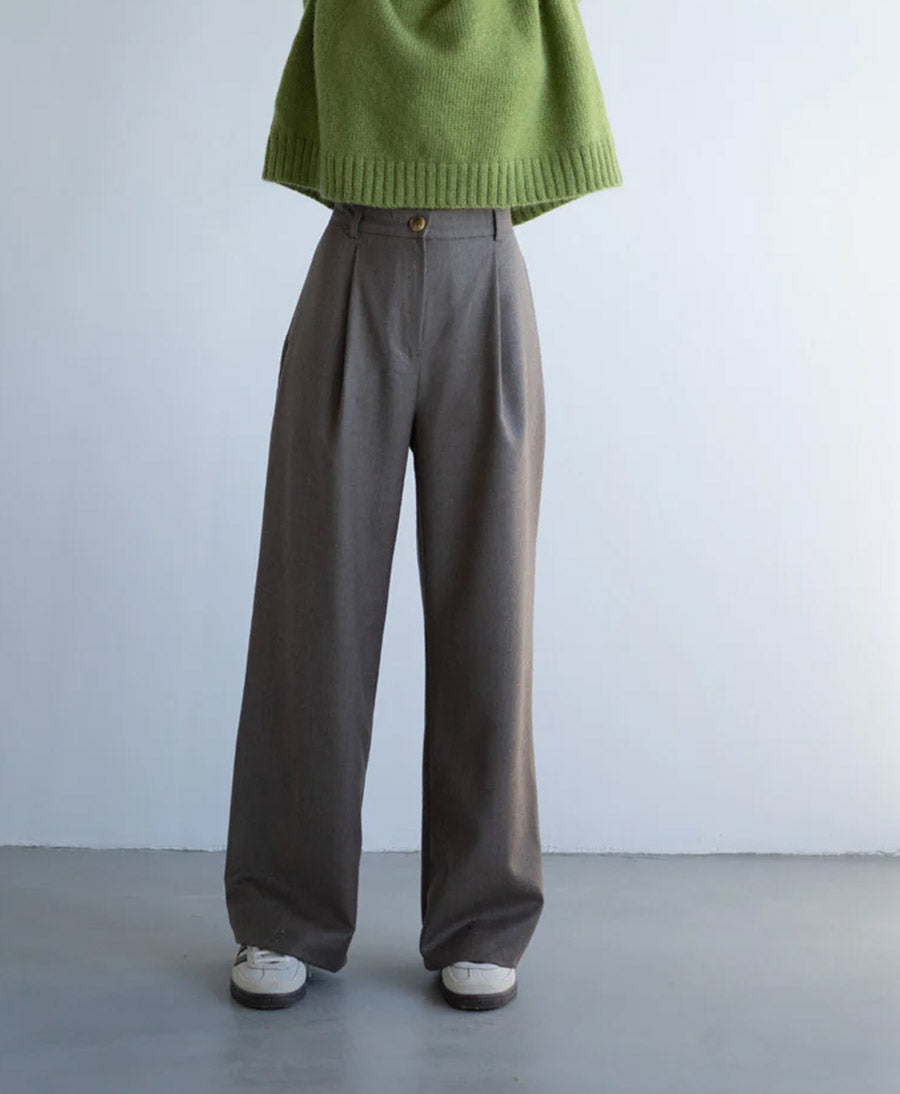 Hose Mara aus Wolle - Braun