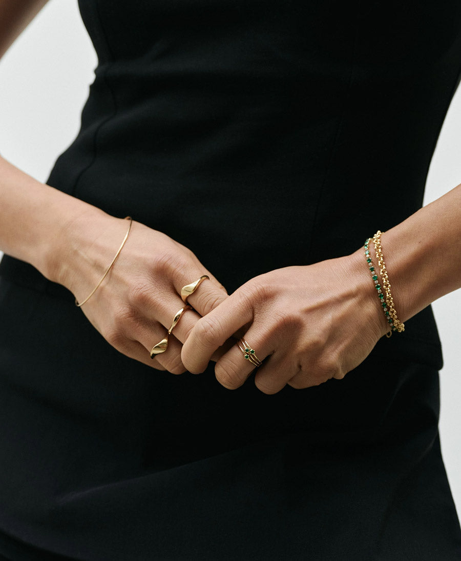 Fingerring vergoldet - Eloquent