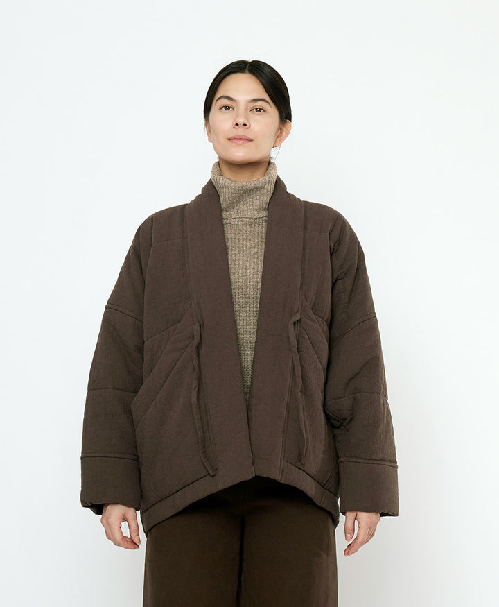 Gesteppte Jacke Signature Sumo Puffer - Textured Edition - Braun