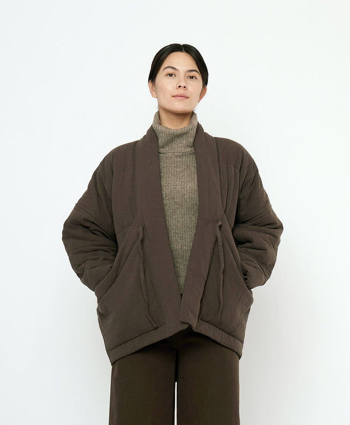 Gesteppte Jacke Signature Sumo Puffer - Textured Edition - Braun