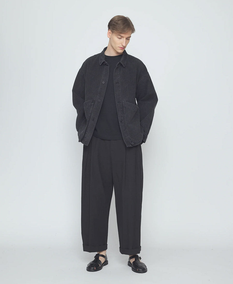 Hemdjacke Signature Panel Pockets Shirt Jacket - Washed Black